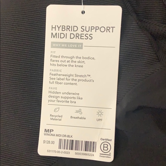 Athleta Dresses Athleta Winona Midi Support Dress Black Nwt Poshmark